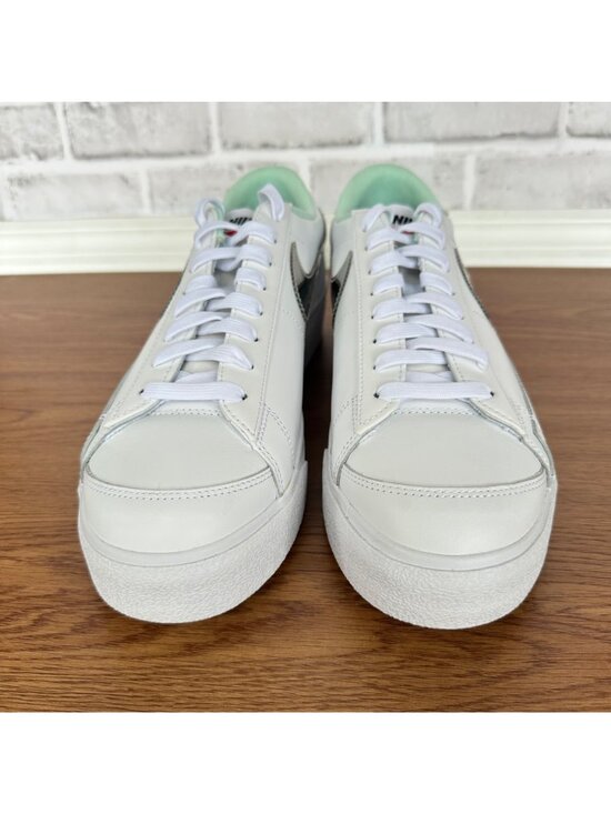 ⭐Nike Blazer Low Platform Sz 10 Men\'s Shoes White Silver Sneakers DQ7654-100 New main image 10